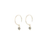 14k gold and rough diamond nugget earrings