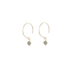 14k Gold and Diamond Nugget Earrings