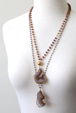 Agate slice necklace by Peggy Li