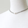 Leaf choker with pearl detail
