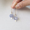 Blue chalcedony earrings