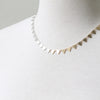 Half silver half gold ombre triangles necklace