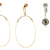 Earrings with clipon earring tops