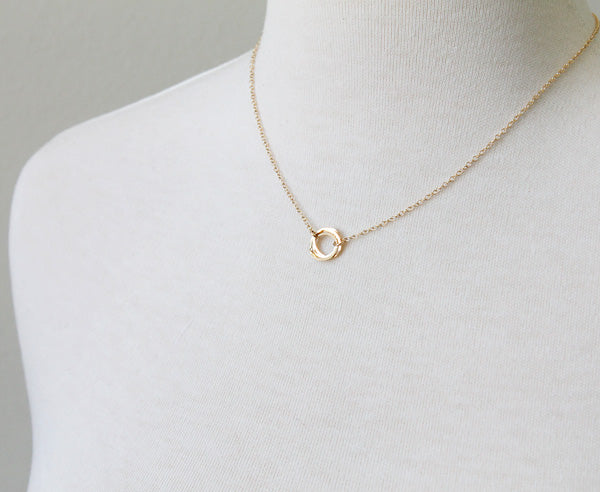 Clustered Circle Necklace, gold