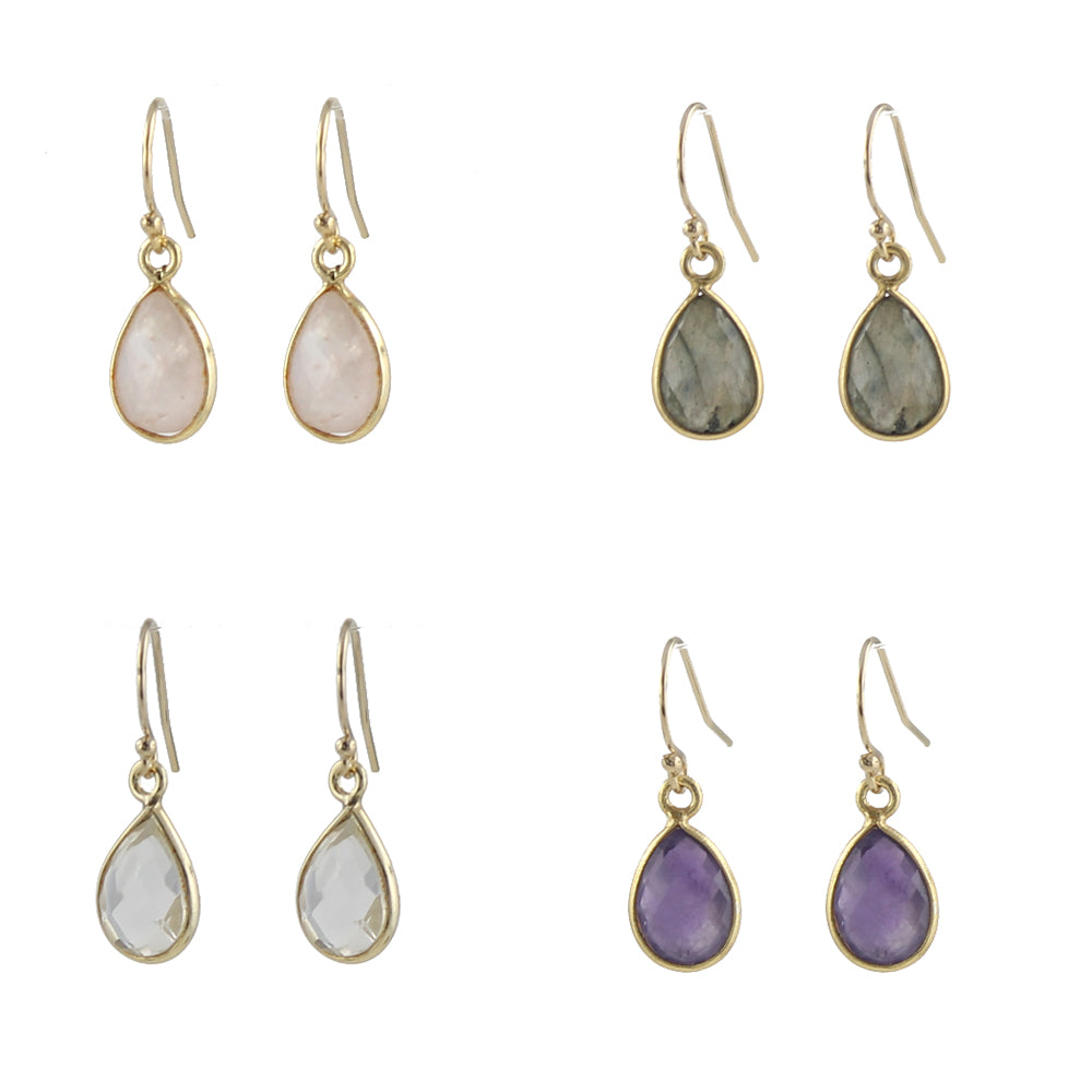 Gemstone drop online earrings