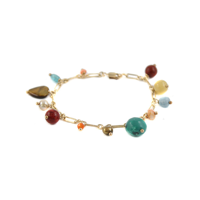 Leftover gems bracelet