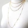 Mixed chain necklaces layered