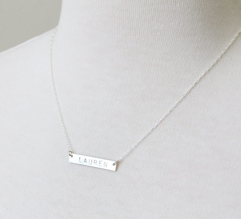 Nameplate Necklace metal colors