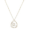 Santa Rosa Rosette Necklace, gold