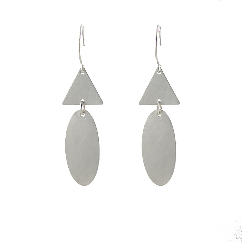 Silver beetle earrings