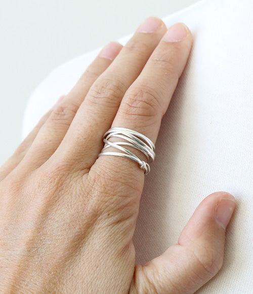 Thick Nested Wire Ring by Peggy Li Creations