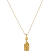 Gold Tiny Feather Necklace