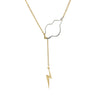 Weather the storm necklace gold bolt