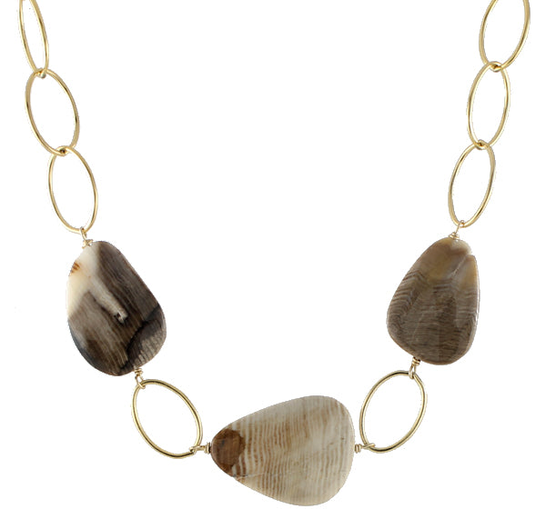 Wood Opal Necklace