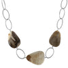 Wood Opal Necklace sterling silver