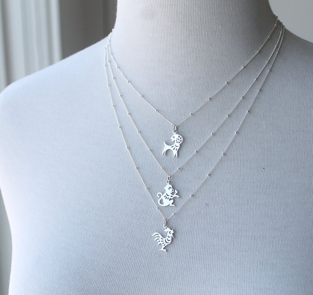 Chinese Zodiac charm necklaces