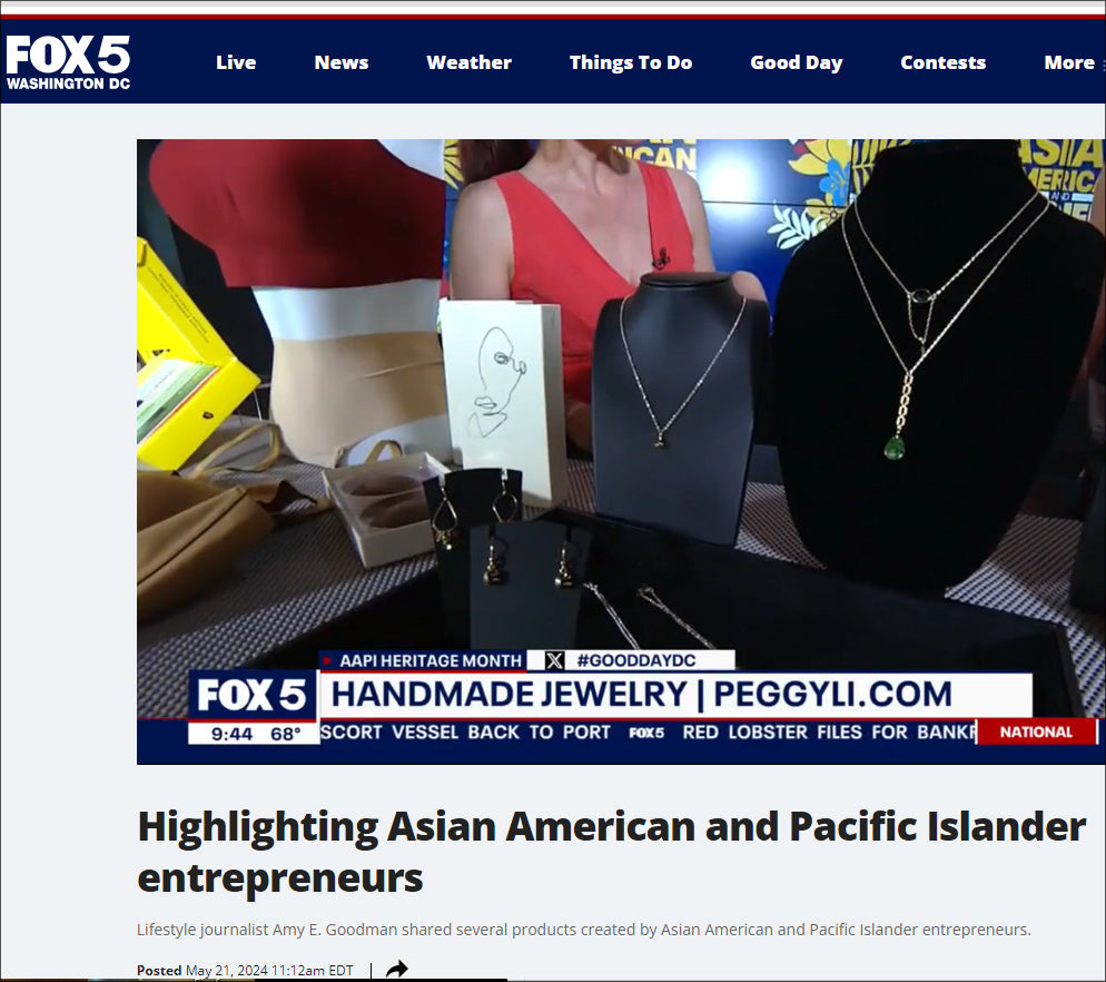 Fox5DC AAPI Heritage Month with Amy E. Goodman – Peggy Li Creations
