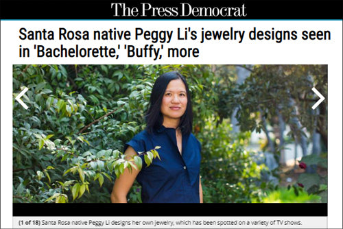 Press Democrat - Santa Rosa Native Peggy Li's Jewelry Designs