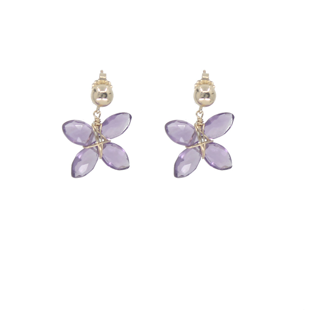 Amethyst Quatrefoil earrings