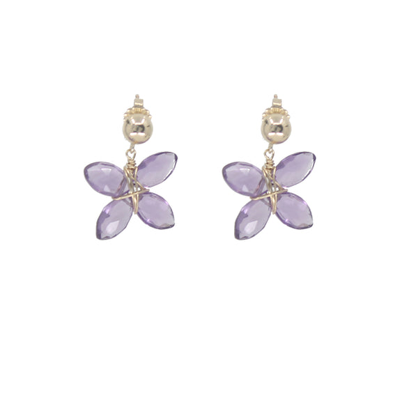 Amethyst Quatrefoil earrings