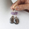 Amethyst and Smoky Quartz Earrings