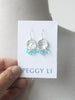 Apatite Disc Earrings, silver
