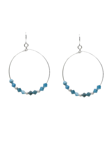 Apatite Hoop Earrings