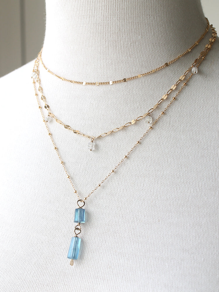 White Sapphire Stack Necklace