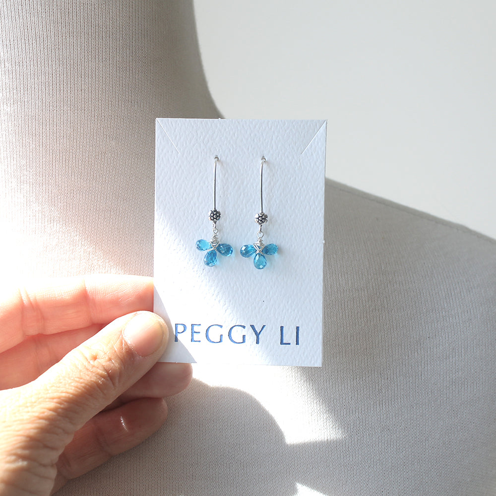 Electric Blue Bud Earrings