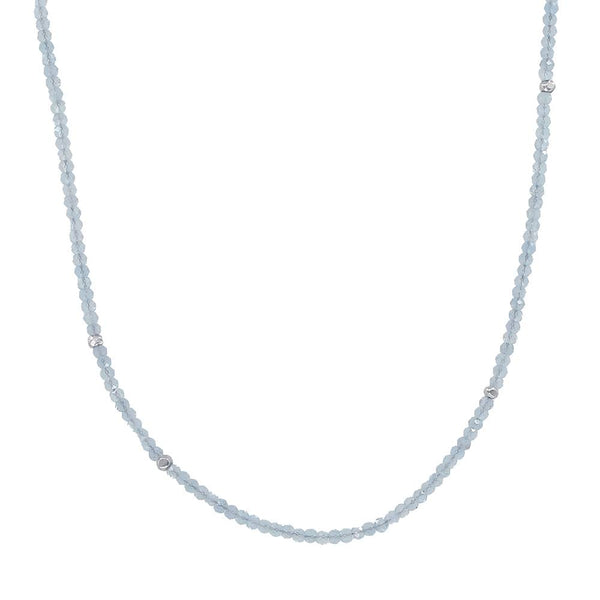 Mini Aquamarine beaded necklace