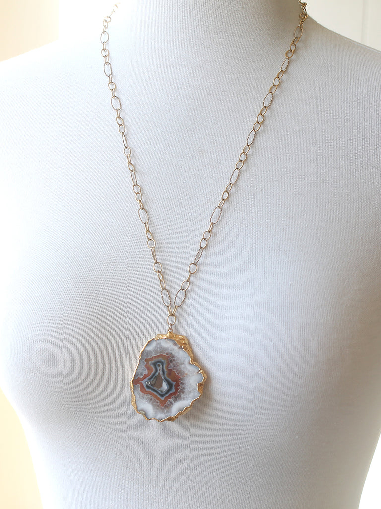 Argentina Agate Slice Necklace