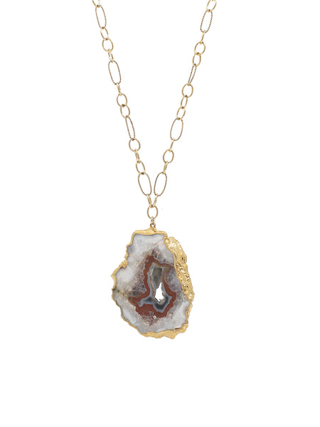 Argentine Agate Pendant Necklace