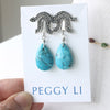 Bali Post Turquoise Drop Earrings