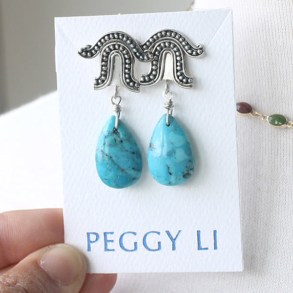 Bali Post Turquoise Drop Earrings
