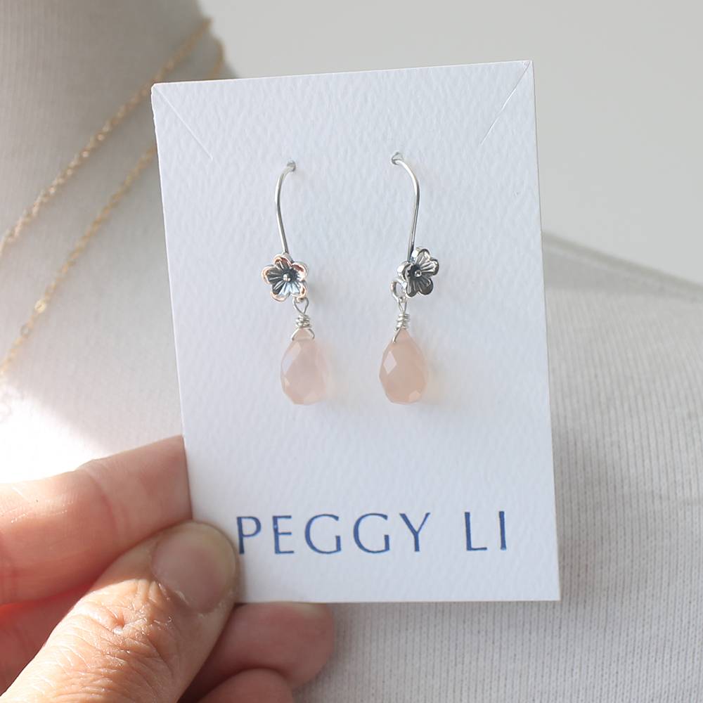 Pink Cherry Blossom Earrings