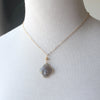 Smoky Chalcedony Clover Necklace