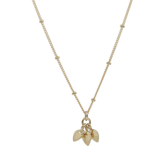 Dakota Hearts Necklace in gold