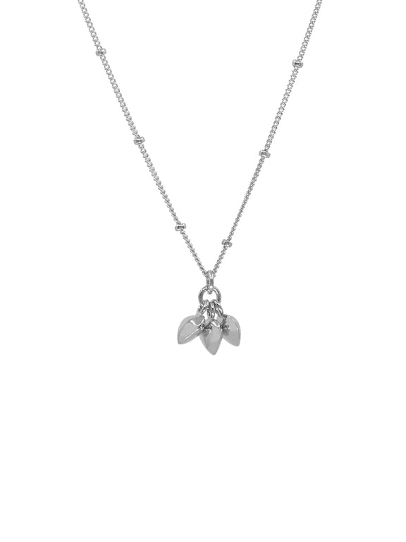 Dakota Hearts Necklace, silver