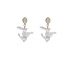 Keshi Pearls with diamonds earrings