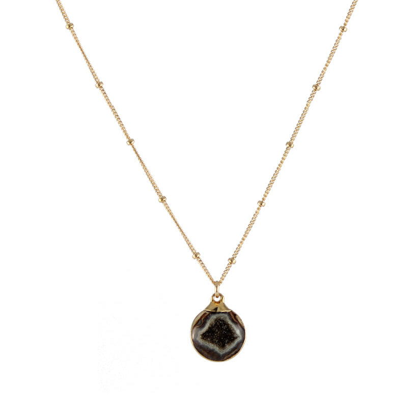 Druzy Dot Necklace