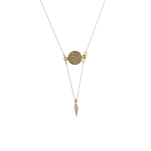 Druzy Point Necklace in bronze