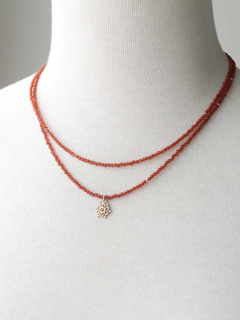 Double Strand Carnelian Necklace