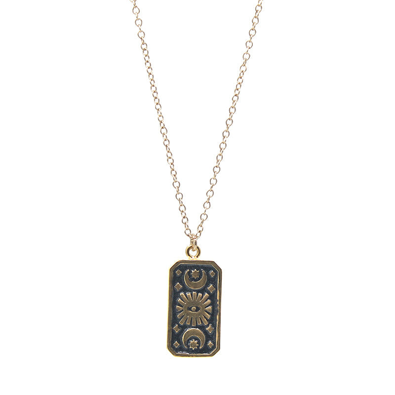 Evil Eye Tile Necklace