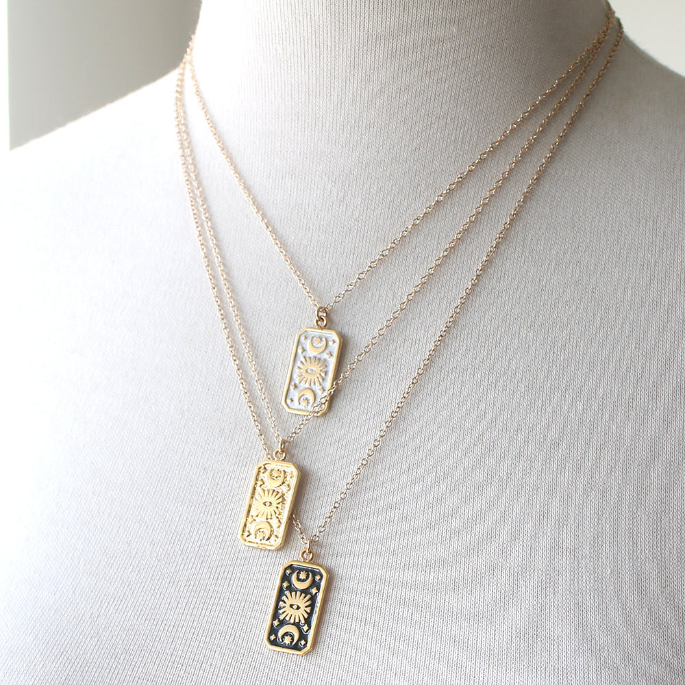 Evil Eye Tile Necklaces