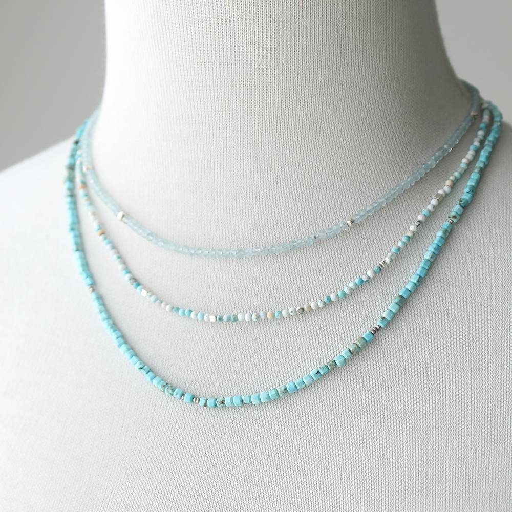 Mini gem necklaces by peggy li