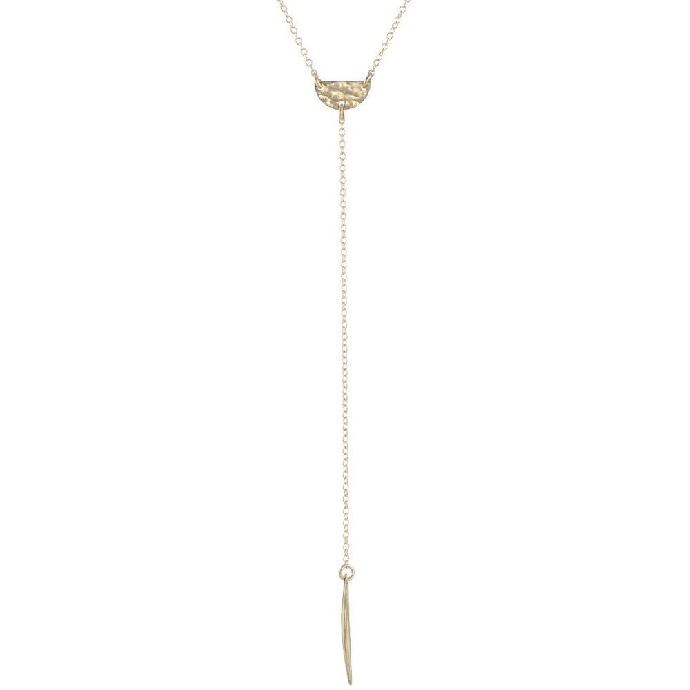 Half Moon Lariat Y Necklace