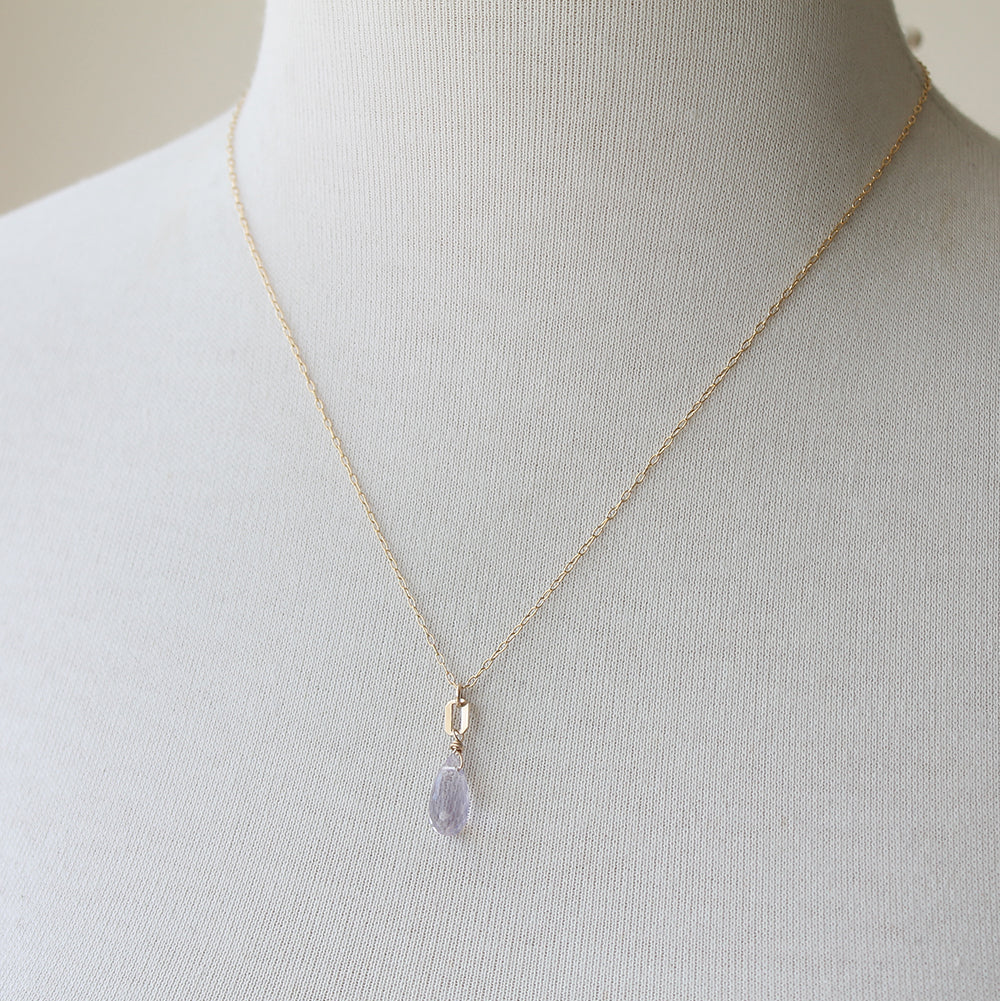 Lavender Quartz Briolette Necklace