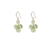 Green and yellow gemstone earrings