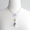 Blue and yellow necklaces