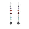 Rainbow Bright Earrings, galaxy stone